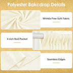 40x10ft Ivory Backdrop Curtains for Wedding Parties Wrinkle Free Photo Backdrop Drapes for Photography Birthday, alternate