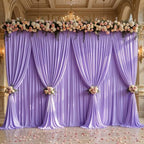 40x10ft Lavender Backdrop Curtain Panels for Parties - Wrinkle Free Polyester Photo Curtain Backdrop Wedding