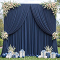 40x10ft Navy Blue Backdrop Curtains for Wedding Parties Wrinkle Free Photo Backdrop Drapes for Photography