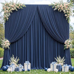 40x10ft Navy Blue Backdrop Curtains for Wedding Parties Wrinkle Free Photo Backdrop Drapes for Photography