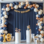 40x10ft Navy Blue Backdrop Curtains for Wedding Parties Wrinkle Free Photo Backdrop Drapes for Photography, alternate view 5