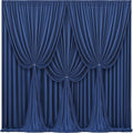 40x10FT Navy Blue Backdrop Curtains for Wedding Parties, Wrinkle Free Polyester Photography Backdrop Drapes for