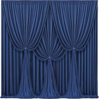 40x10FT Navy Blue Backdrop Curtains for Wedding Parties, Wrinkle Free Polyester Photography Backdrop Drapes for