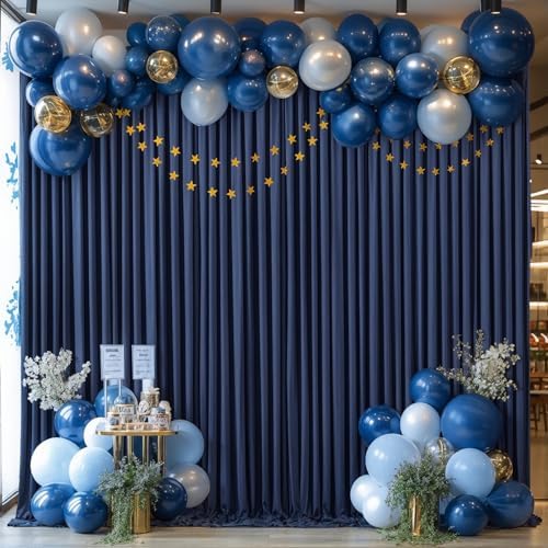 40x10FT Navy Blue Backdrop Curtains for Wedding Parties, Wrinkle Free Polyester Photography Backdrop Drapes for, alternate