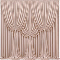 40x10FT Nude Backdrop Curtains for Wedding Parties, Wrinkle Free Polyester Photography Backdrop Drapes for Baby