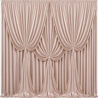 40x10FT Nude Backdrop Curtains for Wedding Parties, Wrinkle Free Polyester Photography Backdrop Drapes for Baby
