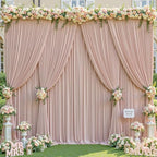 40x10FT Nude Backdrop Curtains for Wedding Parties, Wrinkle Free Polyester Photography Backdrop Drapes for Baby, alternate