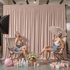 40x10FT Nude Backdrop Curtains for Wedding Parties, Wrinkle Free Polyester Photography Backdrop Drapes for Baby, alternate