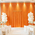 40x10ft Orange Backdrop Curtain Panels for Parties - Wrinkle Free Polyester Photo Curtain Backdrop Wedding Back, alternate