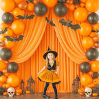 40x10ft Orange Backdrop Curtain Panels for Parties - Wrinkle Free Polyester Photo Curtain Backdrop Wedding Back, alternate