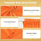 40x10ft Orange Backdrop Curtains for Wedding Parties Wrinkle Free Photo Backdrop Drapes for Photography Birthday, alternate