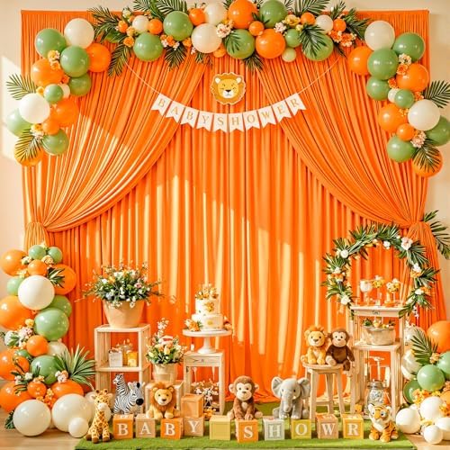 40x10ft Orange Backdrop Curtains for Wedding Parties Wrinkle Free Photo Backdrop Drapes for Photography Birthday, alternate