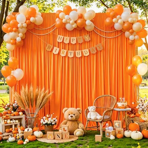 40x10ft Orange Backdrop Curtains for Wedding Parties Wrinkle Free Photo Backdrop Drapes for Photography Birthday, alternate