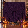 40x10ft Purple Backdrop Curtain for Parties, Wrinkle Free Photo Backdrop Drapes 8 Panels 5x10FT Polyester Back