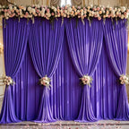 40x10ft Purple Backdrop Curtain Panels for Parties - Wrinkle Free Polyester Photo Curtain Backdrop Wedding Back