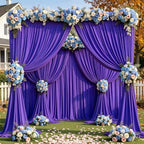 40x10ft Purple Backdrop Curtain Panels for Parties - Wrinkle Free Polyester Photo Curtain Backdrop Wedding Back, alternate