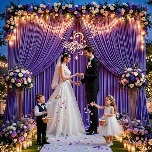 40x10ft Purple Backdrop Curtains for Wedding Parties Wrinkle Free Photo Backdrop Drapes for Photography Birthday, alternate