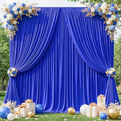 40x10ft Royal Blue Backdrop Curtains for Wedding Parties Wrinkle Free Photo Backdrop Drapes for Photography
