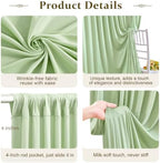 40x10FT Sage Green Backdrop Curtains for Parties, 8 Panels Wrinkle-Free Photo Backdrop Drapes, Thickened, alternate view 5