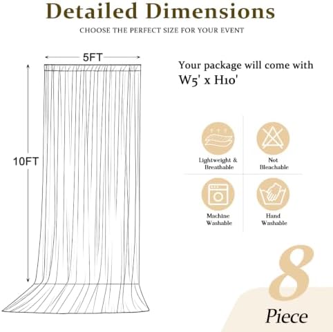 40x10FT Sage Green Backdrop Curtains for Parties, Wrinkle-Free Photo Backdrop Drapes, Background Fabric Drapes, alternate