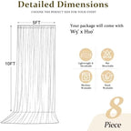 40x10FT Sage Green Backdrop Curtains for Parties, Wrinkle-Free Photo Backdrop Drapes, Background Fabric Drapes, alternate