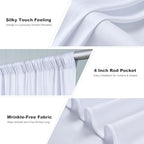 40x10ft White Backdrop Curtains for Parties, 8 Panels 5x10ft Wrinkle-Free Polyester Background Curtains for, alternate view 4