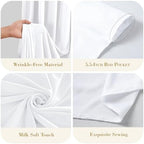 40x10ft White Backdrop Curtains for Parties Wrinkle Free Fabric Backdrop Curtain Wedding Photo Drapes Backdrop, alternate