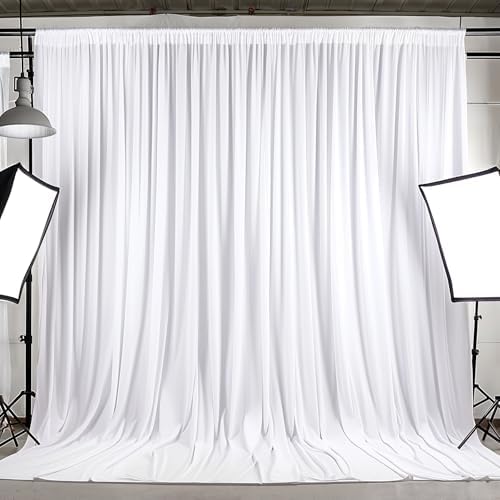 40x10ft White Backdrop Curtains for Wedding Parties Wrinkle Free Photo Backdrop Drapes for Photography Birthday, alternate