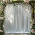 40x10FT White Backdrop Curtains for Wedding Parties, Wrinkle Free Photo Backdrop Curtains for Wedding Birthday