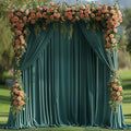 40x10ft Wrinkle Free Hunter Green Backdrop Curtain for Parties Soft Fabric Drapes Wedding Dark Green Curtain