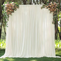 40x10ft Wrinkle Free Ivory Backdrop Curtain for Parties Soft Polyester and Nylon Fabric Drapes Wedding Birthday