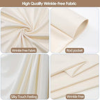 40x10ft Wrinkle Free Ivory Backdrop Curtain for Parties Soft Polyester and Nylon Fabric Drapes Wedding Birthday, alternate
