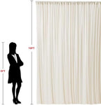 40x10ft Wrinkle Free Ivory Backdrop Curtain for Parties Soft Polyester and Nylon Fabric Drapes Wedding Birthday, alternate