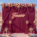 40x12ft Burgundy Backdrop Curtains for Parties Wrinkle Free Fabric Backdrop Curtain Birthday Photo Drapes