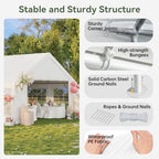 40x20 Party Tent Canopy with LED Light Waterproof Event Tent with Removable Sidewalls &Roll-up Door, Heavy-Duty, alternate