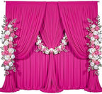 40x8ft Hot Pink Backdrop Curtain for Parties Fuchsia Wrinkle Free Fabric Backdrop Curtain Wedding Photo Backdrop, alternate