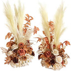 41inch Tall Standing Artificial Flowers 2pcs, Rust & Sepia in Or-rust & Sepia