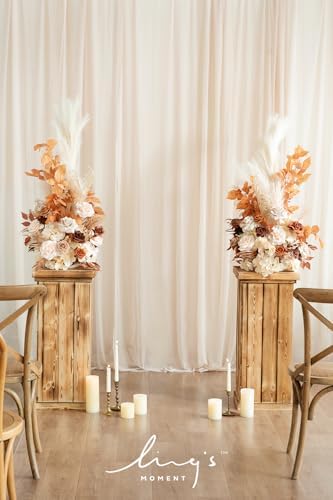 41inch Tall Standing Artificial Flowers 2pcs, Rust & Sepia in Or-rust & Sepia, alternate view 3