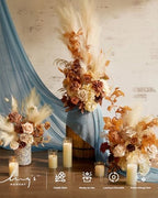 41inch Tall Standing Artificial Flowers 2pcs, Rust & Sepia in Or-rust & Sepia, alternate view 4