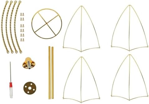 42" Gold Metal Round Umbrella Flower Stand Floral Frame Wedding Reception Party Home Centerpieces Decorations, alternate view