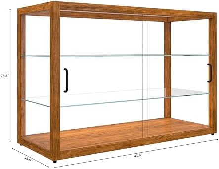42 in. Horizontal Light Wood Countertop Dry Bakery Display Case, Large Bread, Pastry and Dessert Display with, alternate view