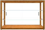 42 in. Horizontal Light Wood Countertop Dry Bakery Display Case, Large Bread, Pastry and Dessert Display with, alternate view