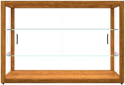 42 in. Horizontal Light Wood Countertop Dry Bakery Display Case, Large Bread, Pastry and Dessert Display with, alternate view