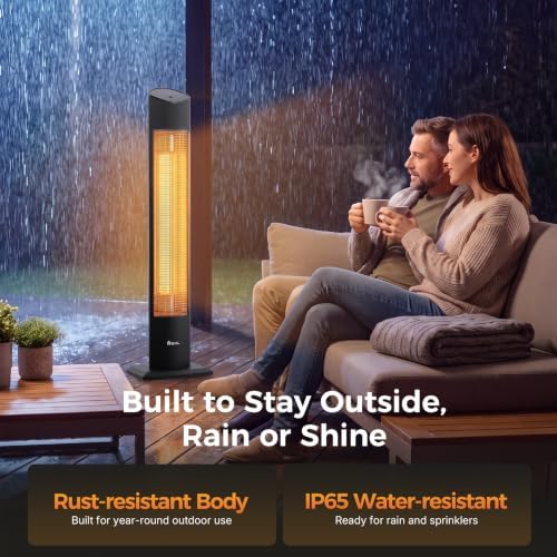 42 Inch Electric Patio Heater, 1500W Remote, 24H Timer, alternate view 6