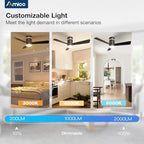 42 Inch RGB Ceiling Fans with Lights, Low Profile, app/Remote, Black in Black, alternate view 5