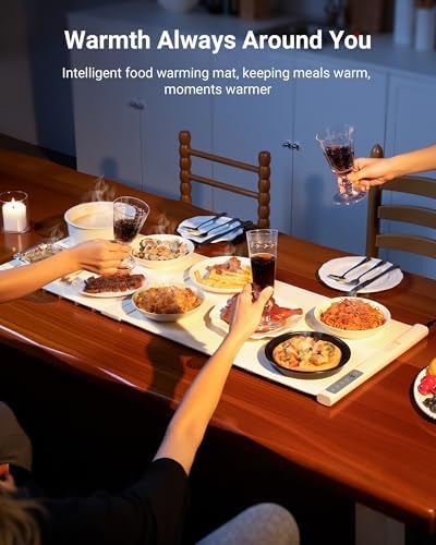 42"x16" Warming Mat for Food Extra Large, Extendable Food Warming Mat, Electric Warming Tray for Buffets Party, alternate