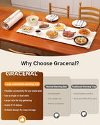 42"x16" Warming Mat for Food Extra Large, Extendable Food Warming Mat, Electric Warming Tray for Buffets Party, alternate