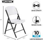 42804 Commercial Grade Folding Chair, 4 Pack, White Granite, alternate view 3