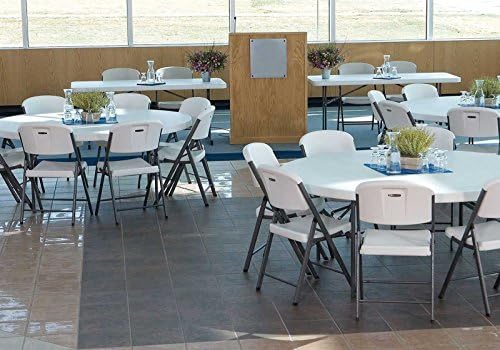 42804 Commercial Grade Folding Chair, 4 Pack, White Granite, alternate view 5