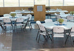 42804 Commercial Grade Folding Chair, 4 Pack, White Granite, alternate view 5